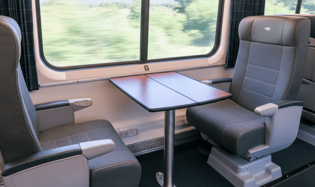 First Class Seating - Premium comfort with meals and lounge access on Acela trains