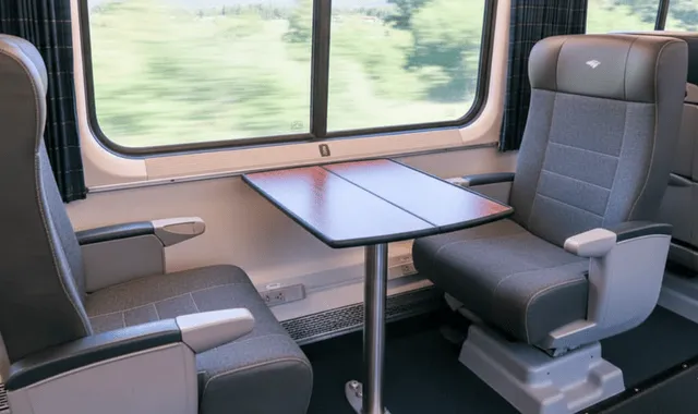 Amtrak First Class luxury seating with premium service