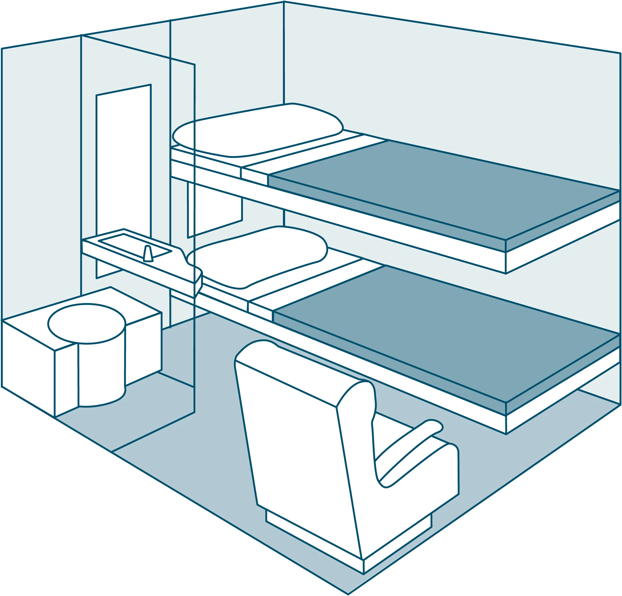 Amtrak Auto Train Superliner Private Bedroom Cabin Layout Diagram