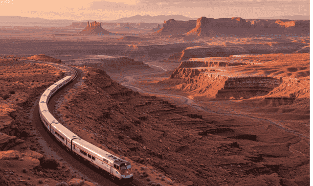 Southwest Chief Amtrak train route: scenic views from Chicago – Los Angeles with key attractions and schedules